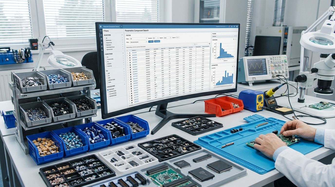 電子部品メーカーのパラメトリック検索イメージ